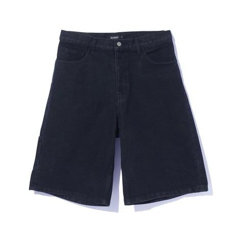 XLARGE | STITCHED LOGO DENIM SHORTS(BLACK)