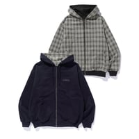 XLARGE | REVERSIBLE ZIP UP HOODED SWEATSHIRT(BLACK)