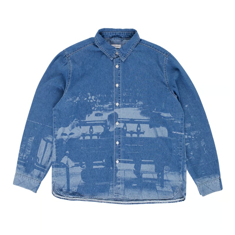 POP TRADING COMPANY / DENIM SHIRT (RINSED DENIM