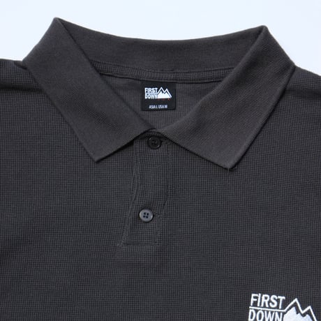 FIRST DOWN USA | S/S THEMAL POLO (Charcoal)