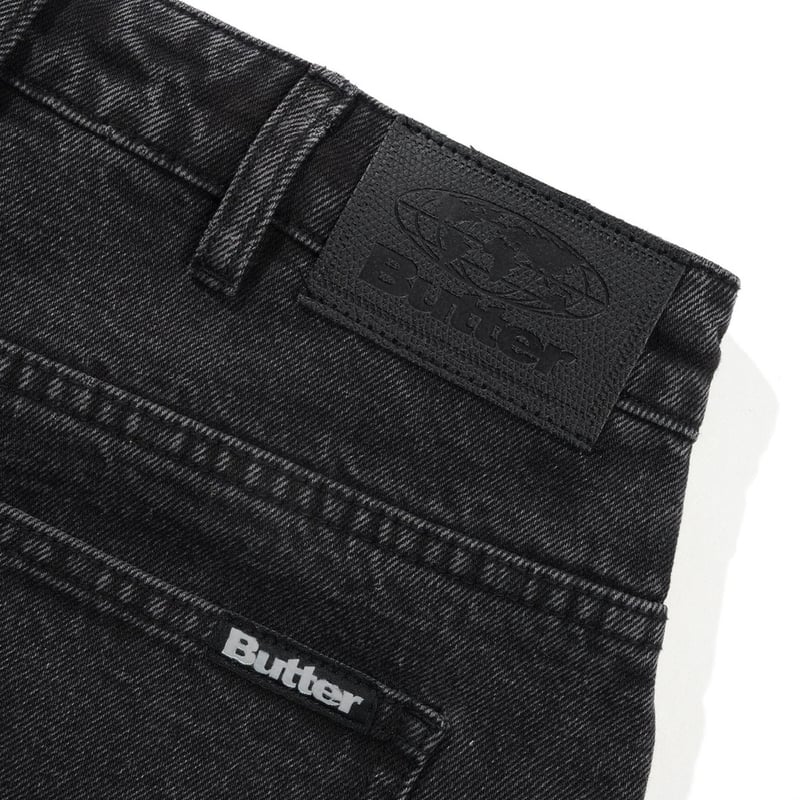 buttergoods デニム　ブラックBAGGIEST Butter Goods バターグッズ パンツ BUTTER GOODS WIDE CUT DENIM