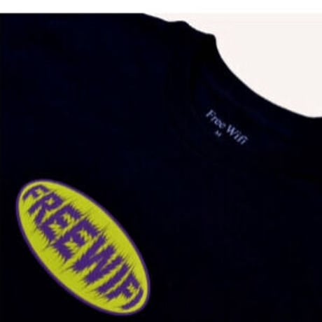 FREE WIFI / 90'S LOGO S/S TEE (BLACK)