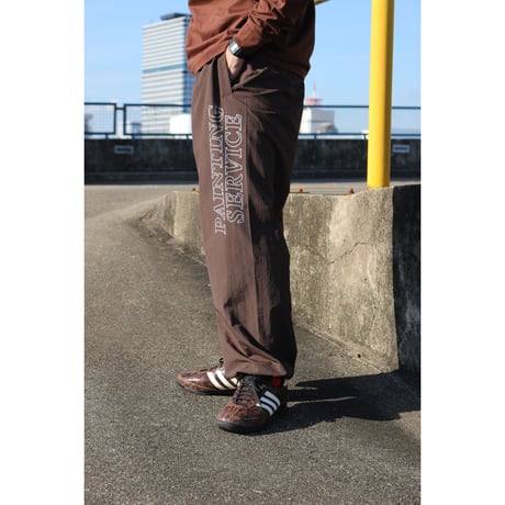 MIDNIGHT PAINTING SERVICE| MPS Logo Nylon Pants (Brown)