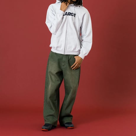 XLARGE | WASHED BAGGY DENIM PANTS(OLIVE)