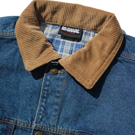 BE-SHARE | Classic Denim Tracker Jacket(Indigo)