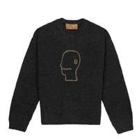 BRAIN DEAD | LOGOHEAD ALPACA CREWNECK SWEATER(CHARCOAL)