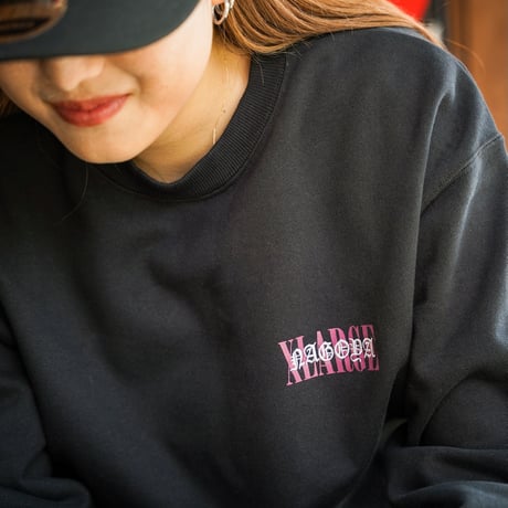 XLARGE | NAGOYA OVERLAP LOGOCREWNECK SWEATSHIRT(BLACK)