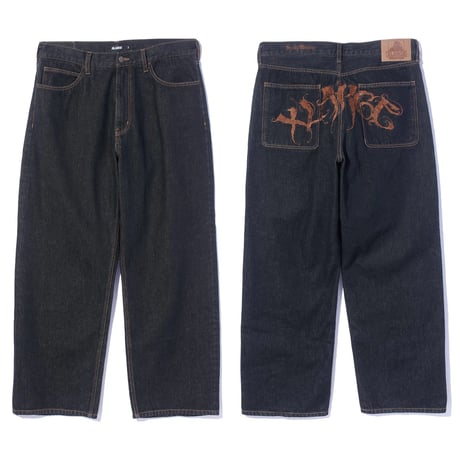 XLARGE | RAGE LOGO DENIM PANTS(BLACK)
