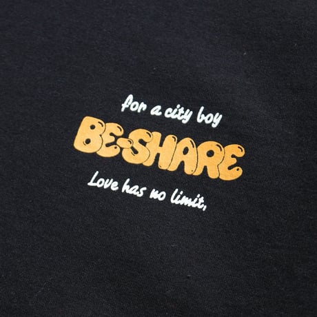 BE-SHARE| For a city boy Crew Sweat(Black)