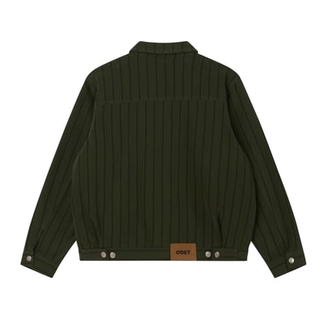OBEY |OBEY STRIPE ZIP UP JACKET(DUFFLE BAG MULTI)