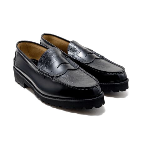 The Kenford Fineshoes |TANK SOLE LOAFERS(BLACK BLACK PAISLEY/Man)