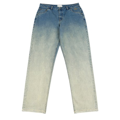 Dime / Straight Denim Pants (Dipped Sandblasted Indigo)