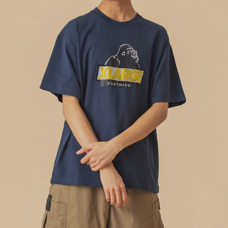 XLARGE | RHINE STONE SLANTED OG S/S TEE(NAVY)