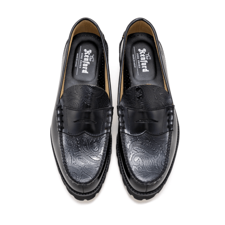The Kenford Fineshoes |TANK SOLE LOAFERS(BLACK BLACK PAISLEY/Man)