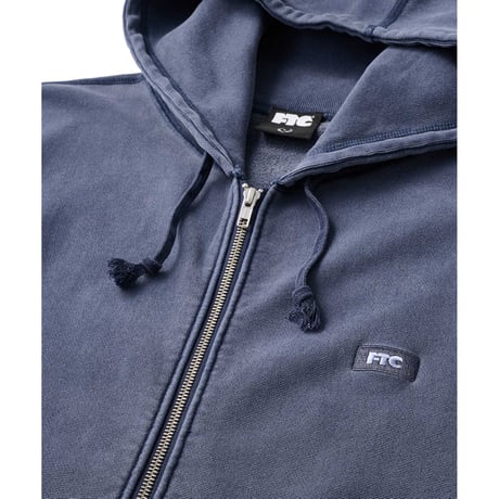 FTC | PIGMENT DYED BOX LOGO ZIP UP HOODY "NAVY" (FTC026SPSW03)