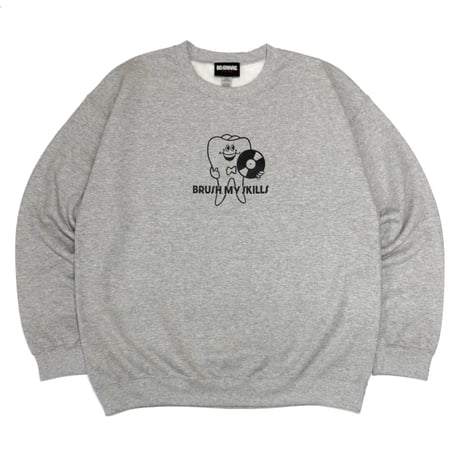 BE-SHARE|Brush My Skills CREW SWEAT(GREY)