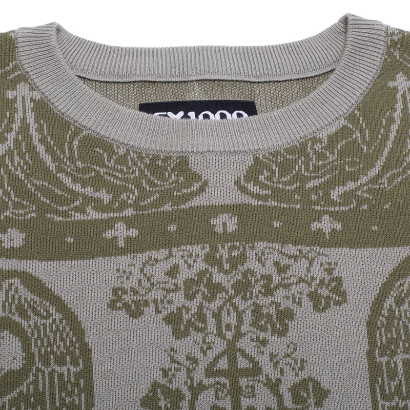 GX1000 / JACQUARD KNIT ANGEL SWEATER (GRAY GRE