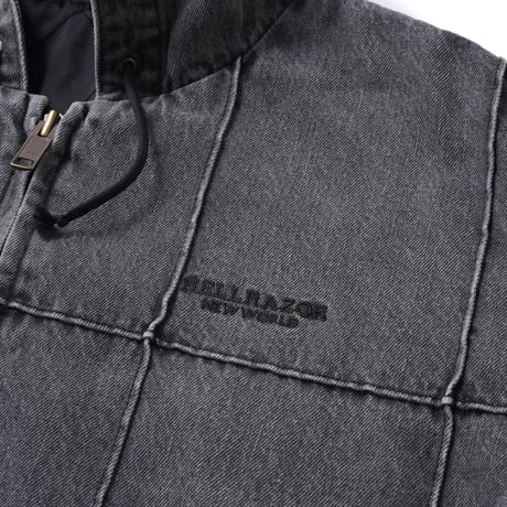 HELLRAZOR / BLOCK DENIM JACKET (DARK BLACK)