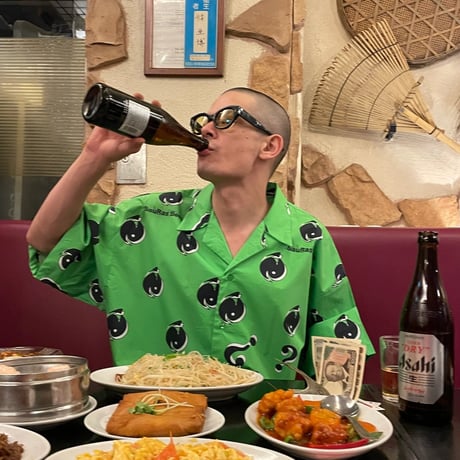 Sauras Being |RIDDLER S/S Aloha Shirts (Green)