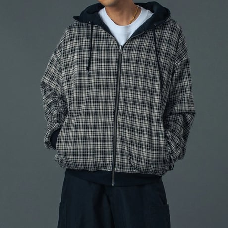 XLARGE | REVERSIBLE ZIP UP HOODED SWEATSHIRT(BLACK)