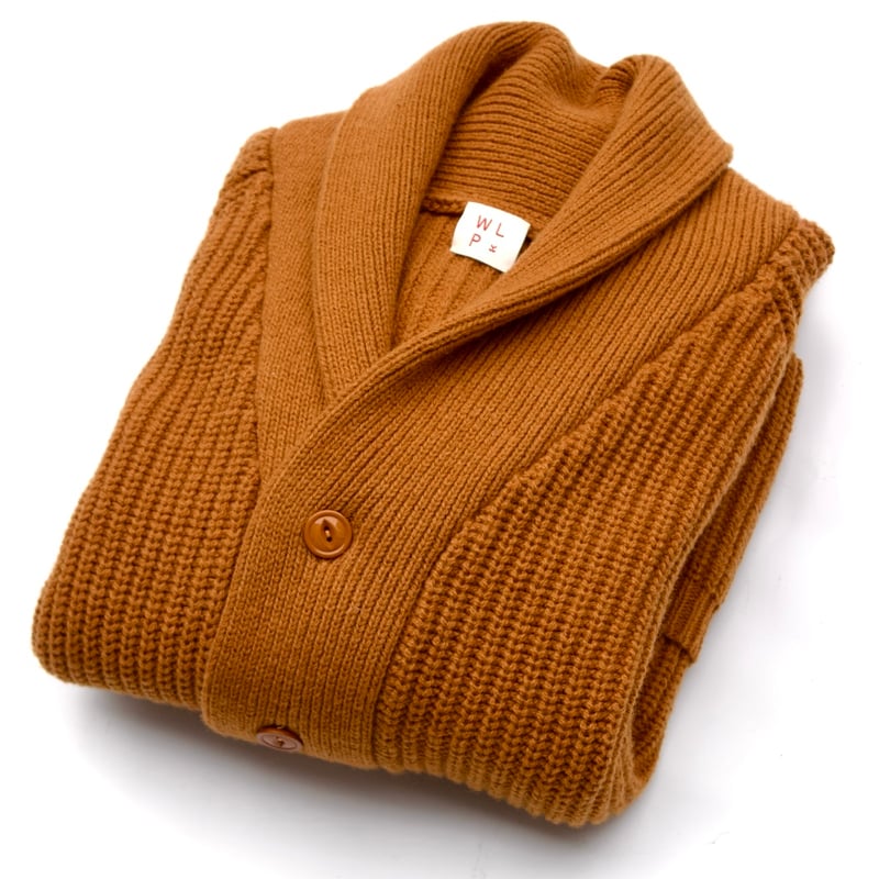 WLP | SHAWL COLLAR CARDIGAN (CAMEL) | T.F.L onl