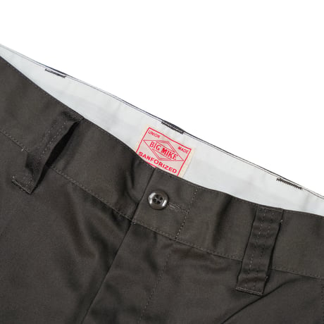 BIG MIKE / TC TWILL NO TACK CHINO WORK PANTS (CHARCOAL)
