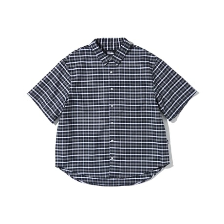 FIRST DOWN USA | S/S CHECK SHIRT (Black)