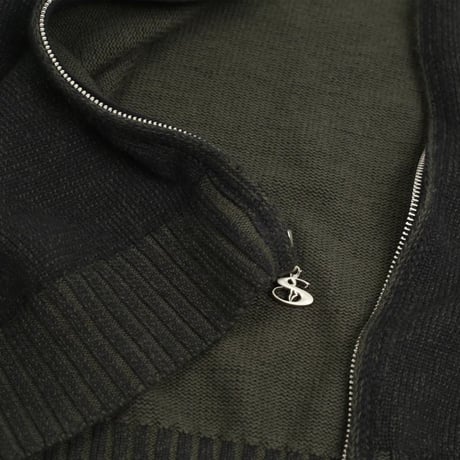 YARDSALE / HEATHERED FULLZIP HOOD (BLACK)