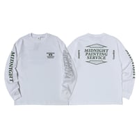 MIDNIGHT PAINTING SERVICE| MPS Logo L/S Tee (White)