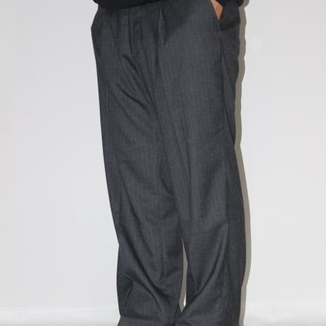 BE-SHARE |Stripe Holiday slacks(Grey)