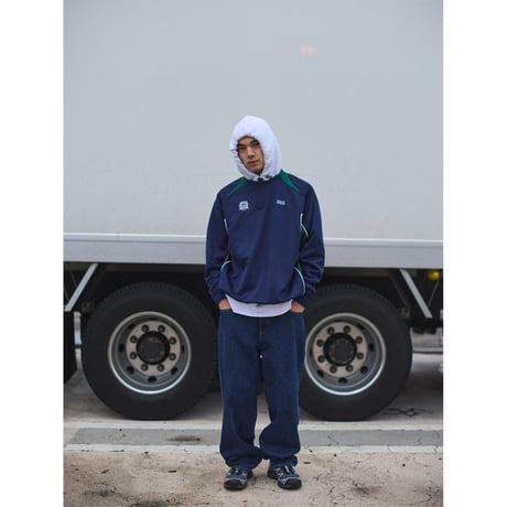 SEDAN ALL-PURPOSE|OG Logo Elastic Cord Hoodie(Ash Grey)