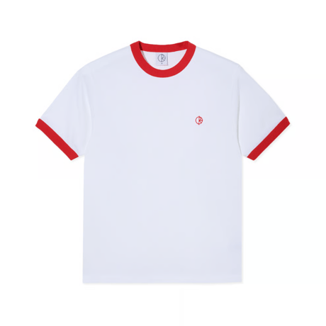 POLAR SKATE CO. / Ringer Tee (White/Red)