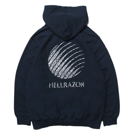 HELLRAZOR / LEAF PAISLEY LOGO PULLOVER HOODIE (NAVY BLUE)