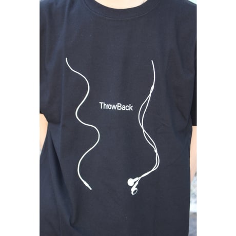 THROW BACK2000 | Earphones Tee (Black)