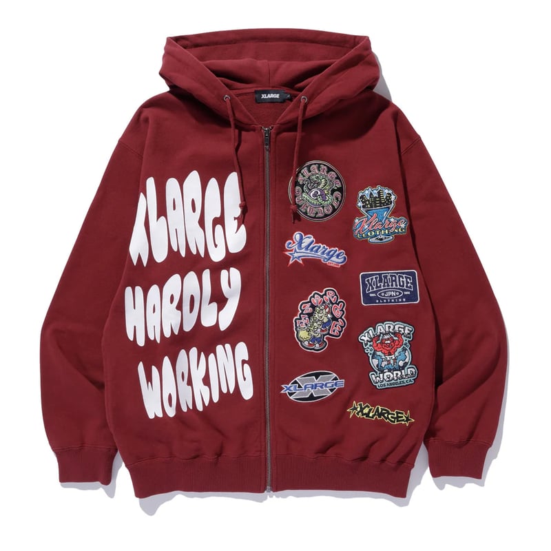 くぅページ XLARGE | MULTI LOGO ZIP UP HOODED SWEATSHIRT(CH