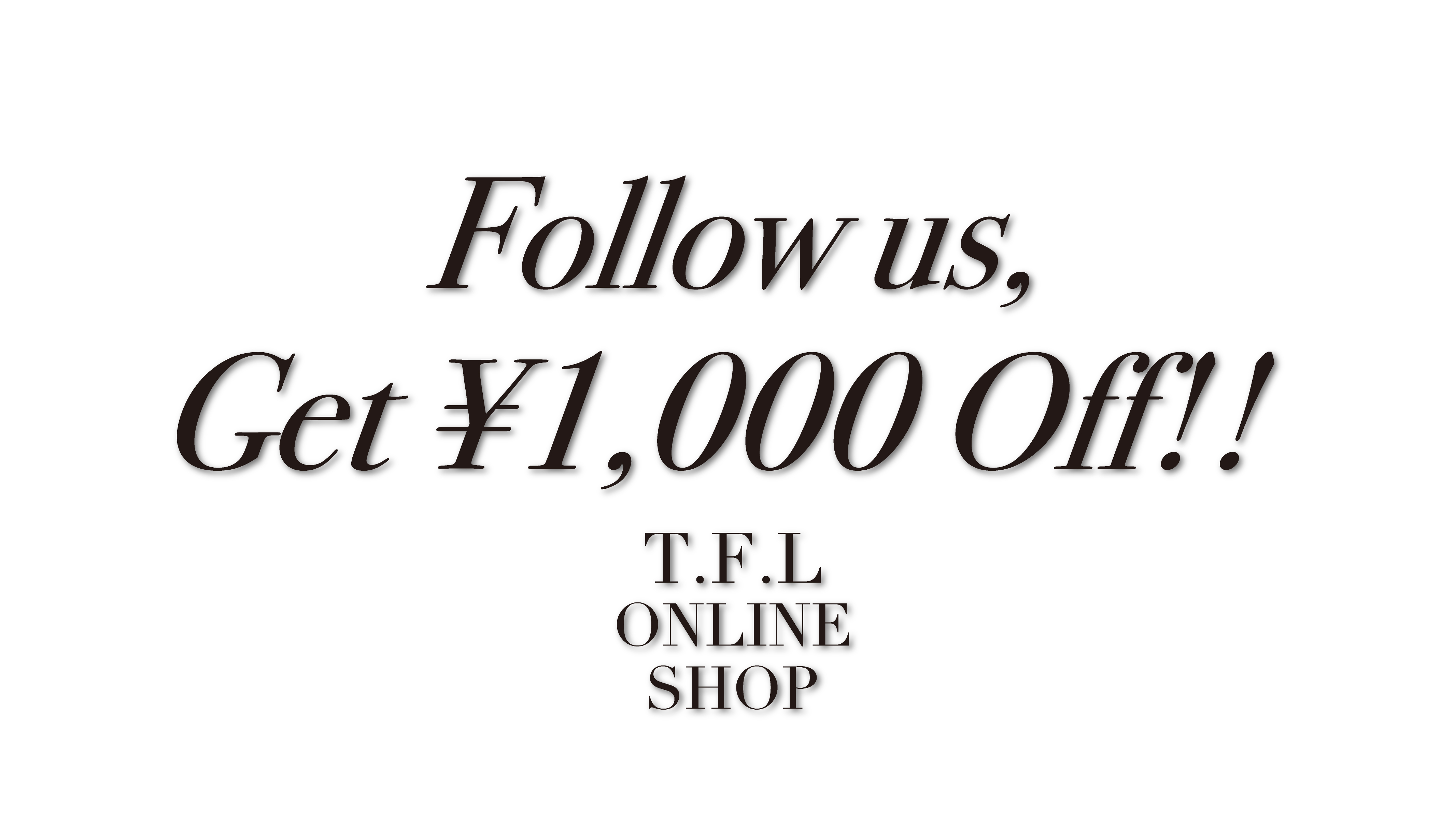 フォローで1000円OFF!!