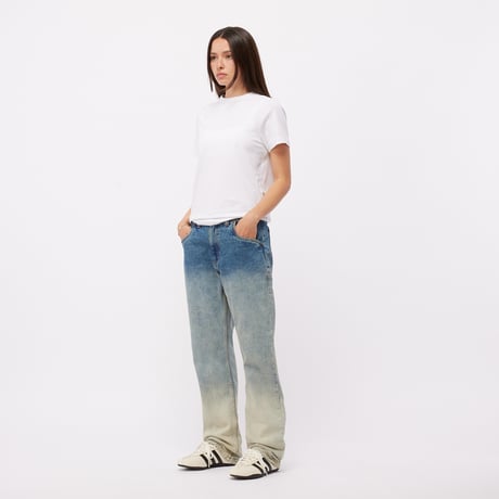 Dime / Straight Denim Pants (Dipped Sandblasted Indigo)