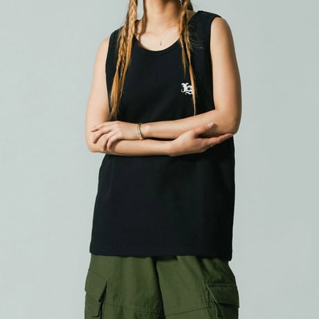 XLARGE | OLD ENGLISH WAFFLE TANK TOP(BLACK)