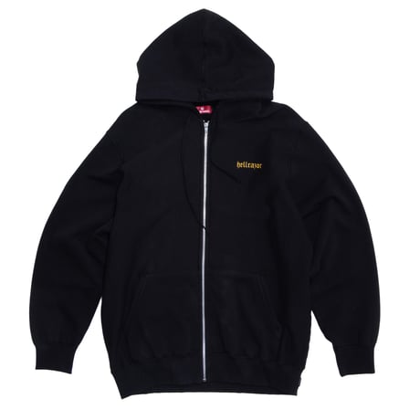 HELLRAZOR / COIN EMBOSS FULL ZIP HOODED (BLACK)