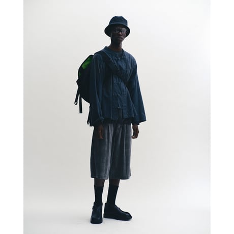 SEDAN ALL-PURPOSE| Light Denim Kungfu Shirt(Black)