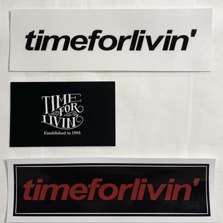 Time For Livin' / timeforlivin' LOGO STICKER (2COLOR)