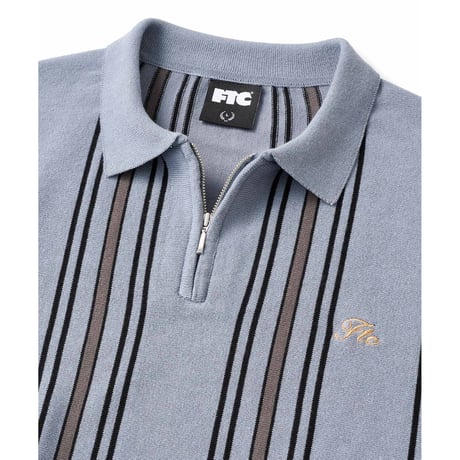 FTC | STRIPE KNIT POLO "SLATE" (FTC026SUMSH07)