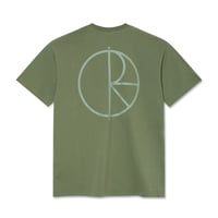 POLAR SKATE CO. / Contrast Tee - Stroke Logo (Moss Green)