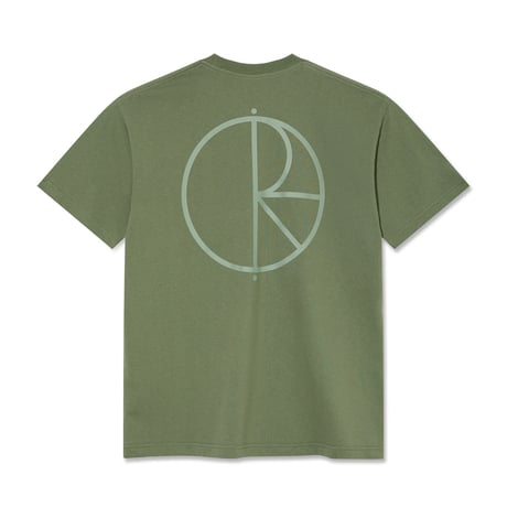 POLAR SKATE CO. / Contrast Tee - Stroke Logo (Moss Green)