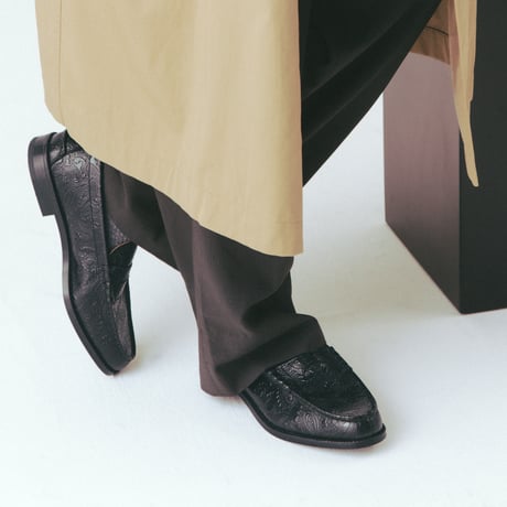 The Kenford Fineshoes | EMBOSSED LOAFERS(BLACK PAISLEY/Man)