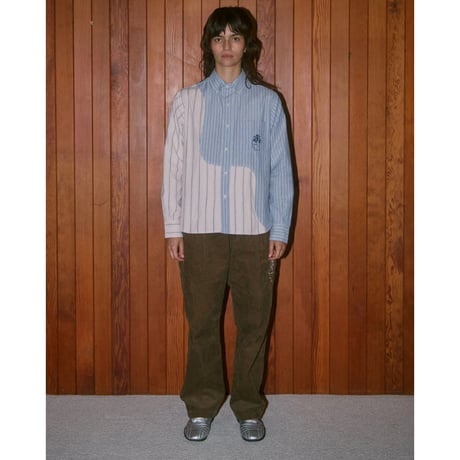 BRAIN DEAD | Brooks Brothers CALIFORNIA ORGANIC PANEL OXFORD BUTTON UP(LIGHT BLUE)