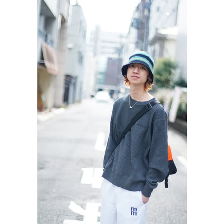BE-SHARE | Store Logo L/S Thermal Tee (CHARCOAL)