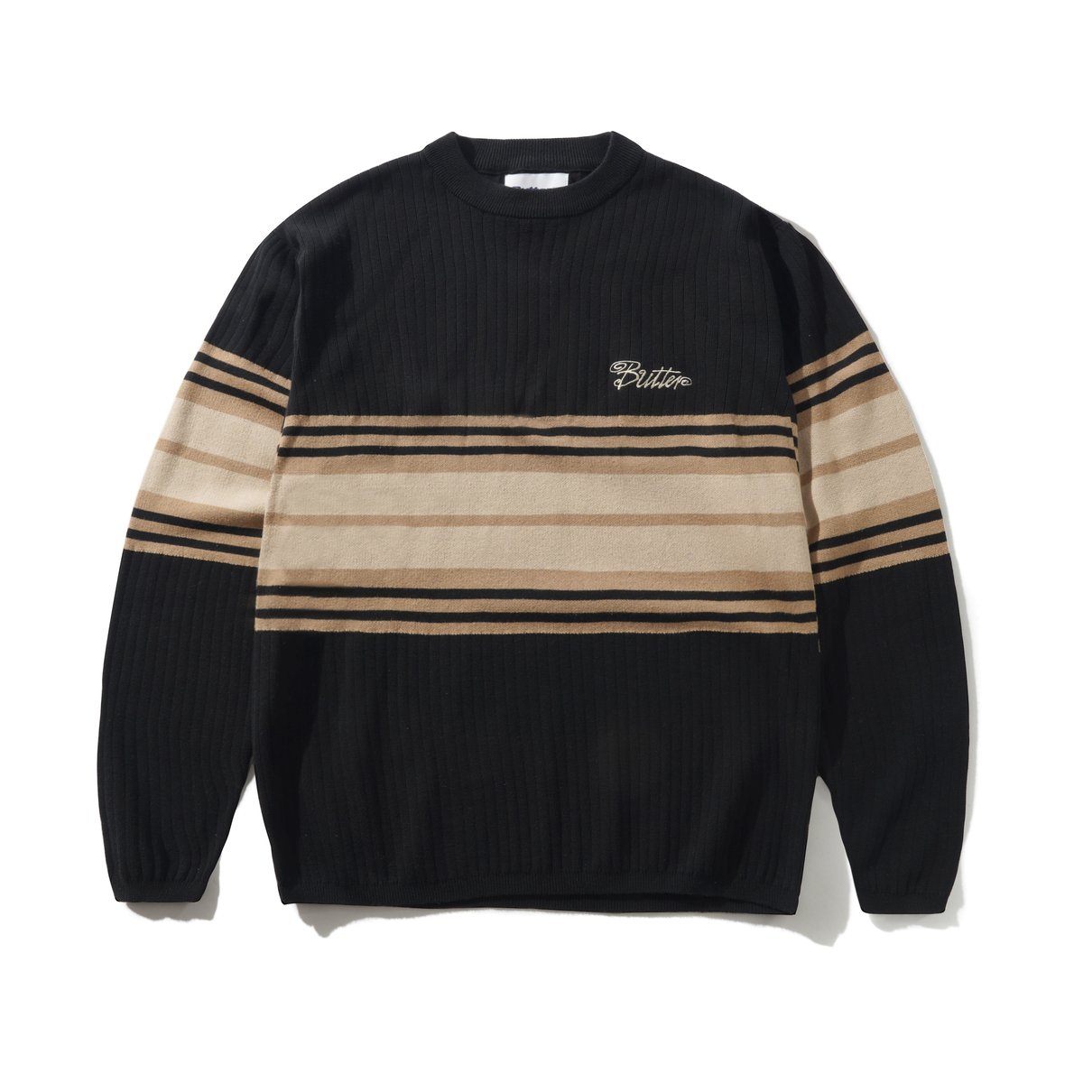 Butter Goods|Crest Knit Sweater (Black) | T.F.L Butter Goods|Crest Knit Sweater (Black) | T.F.L