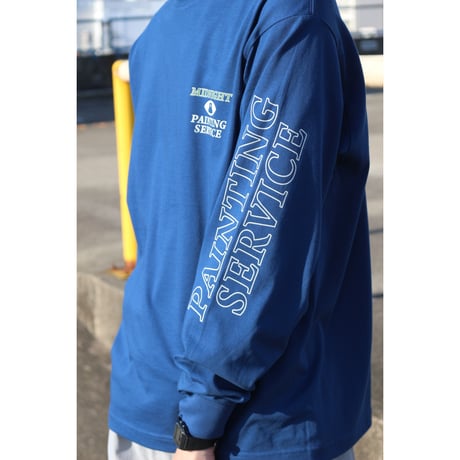 MIDNIGHT PAINTING SERVICE| MPS Logo L/S Tee (Navy)