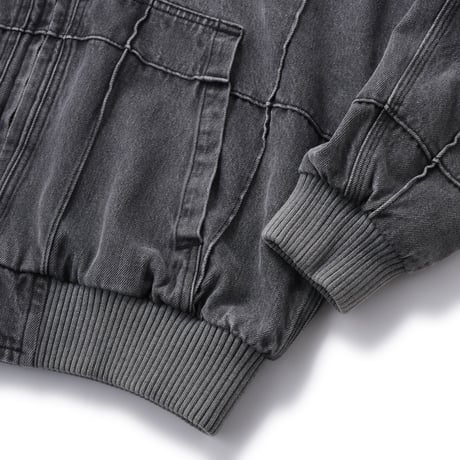 HELLRAZOR / BLOCK DENIM JACKET (DARK BLACK)